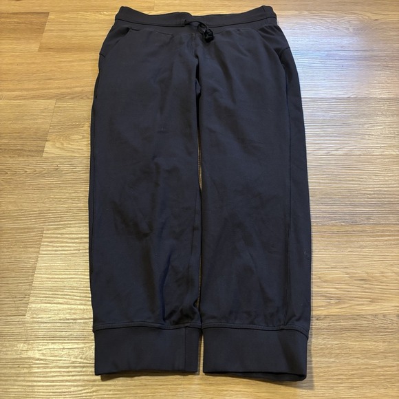 lululemon athletica Pants - Lululemon Ready to Rulu Jogger Crop Women's 8 Black Drawstring Athleisure W6BEWS